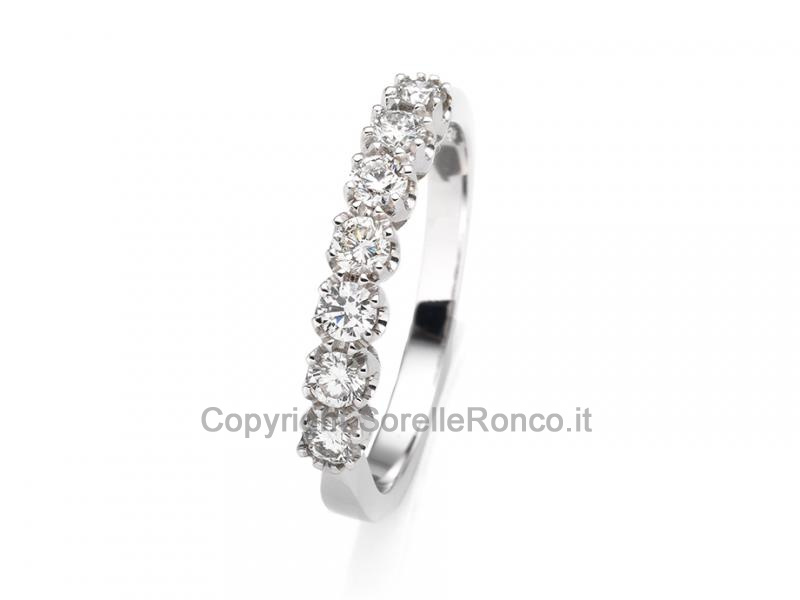 ANELLO RIVIERA ORO E DIAMANTI DA 0.48 CT